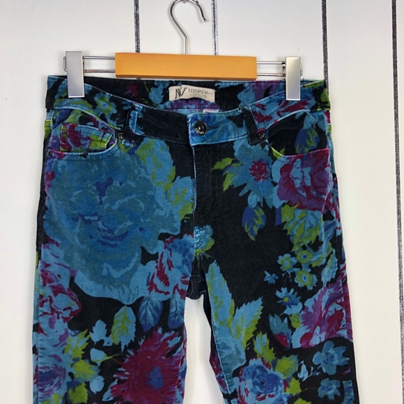 Nevada Floral Corduroy Pants Sz 28 - Picture 3 of 8